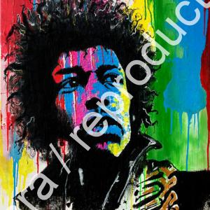 eric carrara artiste peintre corse, toile : hendrix