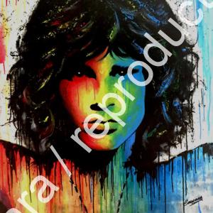 eric carrara artiste peintre corse, toile : jim morrison