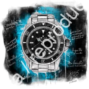 eric carrara artiste peintre corse, toile : rolex