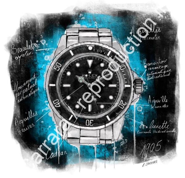 eric carrara artiste peintre corse, toile : rolex